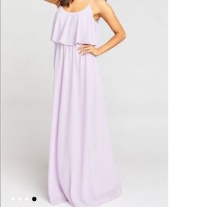 *New* Show Me Your Mumu- Caitlin ruffle maxi dress in violet chiffon. Size small